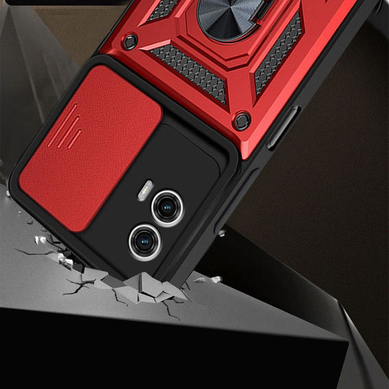 Pouzdro pro Motorola Moto E14, CamShield Slide, červené