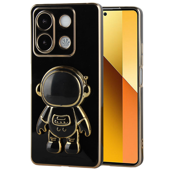 Pouzdro pro Xiaomi Redmi Note 13 5G, Astronaut, černé + 9H tvrzené sklo