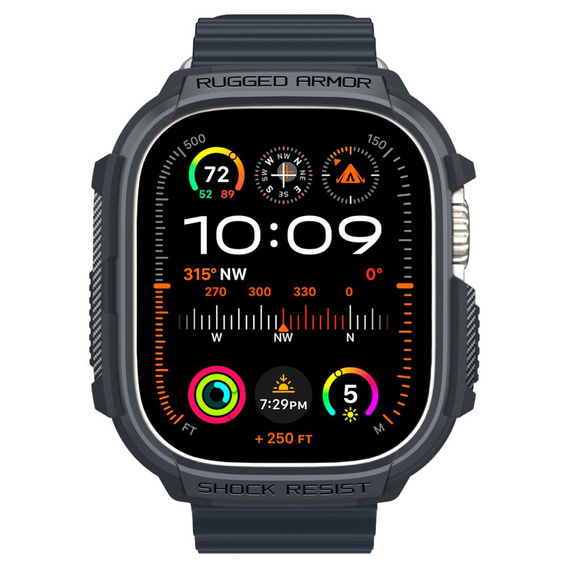 Pouzdro Spigen Rugged Armor Dark Gray pro Apple Watch Ultra 1 / 2 (49 mm)