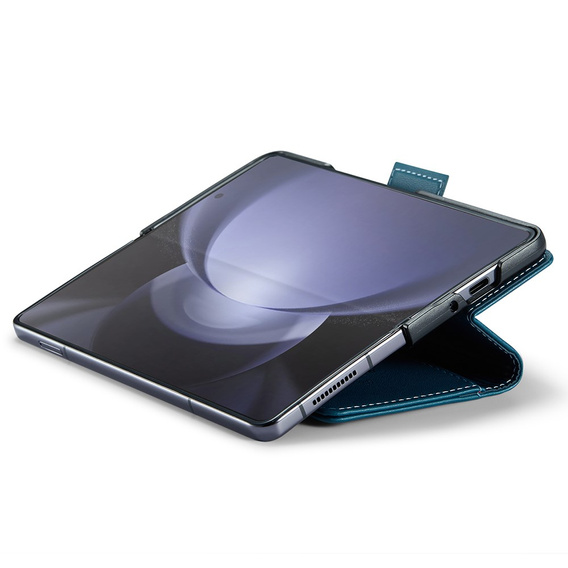 Flipové pouzdro CASEME pro Samsung Galaxy Z Fold6 5G, Litchi Wallet, modré
