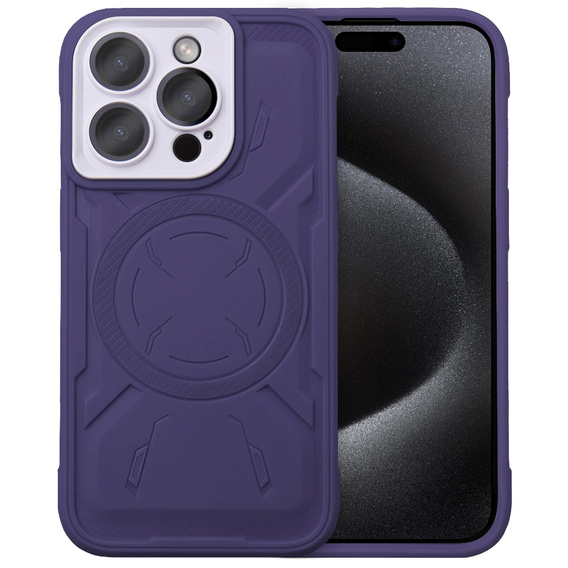 Pouzdro pro iPhone 15 Pro, ERBORD Armor Mag, fialové