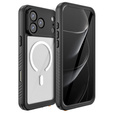 Pouzdro Redpepper pro iPhone 17 Pro Max, vodotěsné, IP68, pro MagSafe, čiré s černými boky