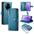 Klopové pouzdro pro Realme 14 Pro+ 5G, Wallet Zipper Pocket, modré