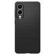 Pouzdro Spigen pro Samsung Galaxy S25 Edge, Liquid Air, černé + 9H tvrzené sklo