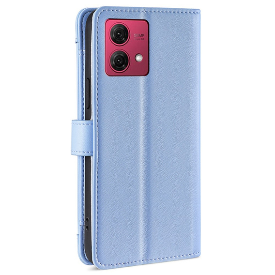 Klopové pouzdro pro Motorola Moto G84 5G, Wallet Zipper Pocket, modré