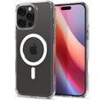Pouzdro MagSafe Spigen pro iPhone 16 Pro Max, Ultra Hybrid, transparentní / bílé + 9H tvrzené sklo