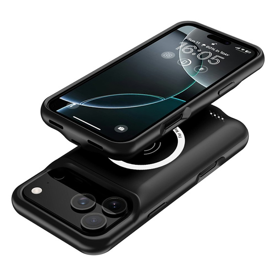 Pouzdro s baterií pro iPhone 17 Pro Max Powerbank 6000mAh MagSafe
