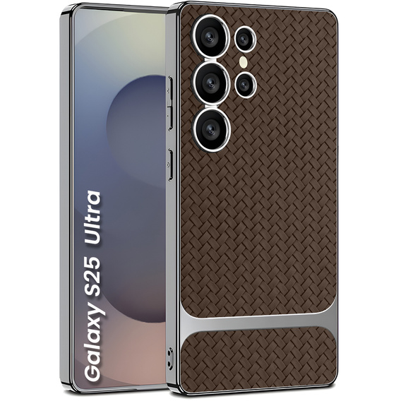 Pouzdro pro Samsung Galaxy S25 Ultra, GKK Woven Leather, káva