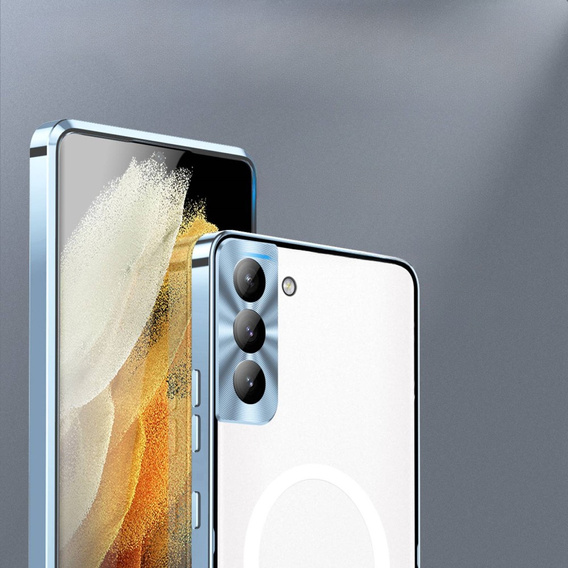 Ochranné pouzdro na fotoaparát pro Samsung Galaxy S21 FE 5G, CamShield MagSafe, transparentní / modré
