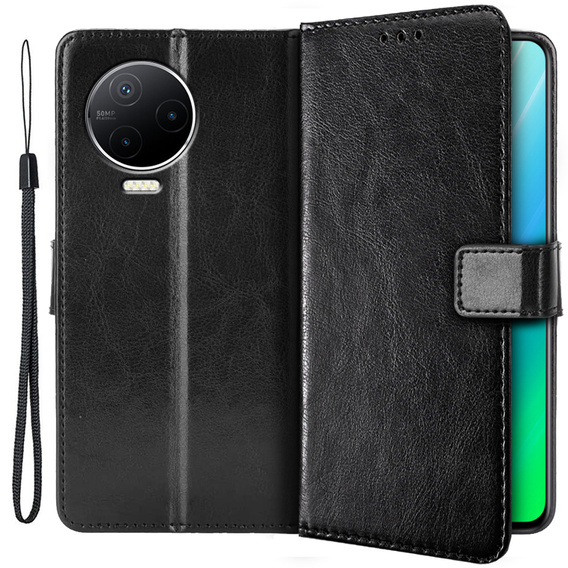 Klopové pouzdro pro Infinix Note 12 2023, Wallet, černé