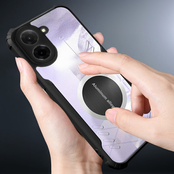 Pouzdro pro Xiaomi Redmi A5, s magnetickou fólií, transparentní / černé