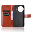 Klopové pouzdro pro Xiaomi Poco F7 Ultra, Crazy Horse Wallet, hnědé