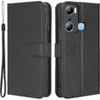 Klopové pouzdro pro Infinix Hot 20i, Wallet Smart Magnet Case, černé