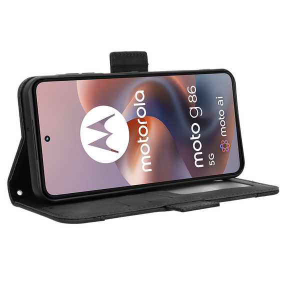 Klopové pouzdro pro Motorola Moto G86 Power 5G, Card Slot, černé