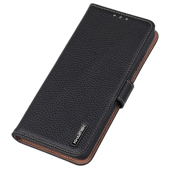KHAZNEH RFID pouzdro pro OnePlus 12R, Litchi Texture, černé