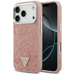 Pouzdro GUESS Glitter Triangle Logo MagSafe pro iPhone 17 Pro Max