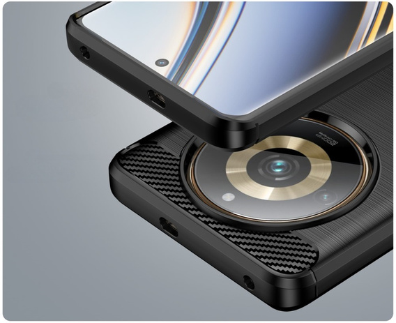 Pouzdro pro Realme 11 Pro / 11 Pro +, Carbon, černé