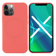 Pouzdro pro iPhone 13 Pro Max, Silicone MagSafe, růžové