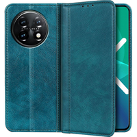 Flipové pouzdro pro OnePlus 11 5G, Split Leather, zelené