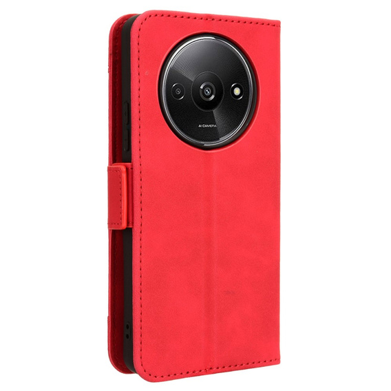 Klopové pouzdro pro Xiaomi Redmi A3, Card Slot, červené