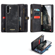 CASEME pouzdro pro Samsung Galaxy A56 5G, Retro Leather Wallet, s páskem, černé