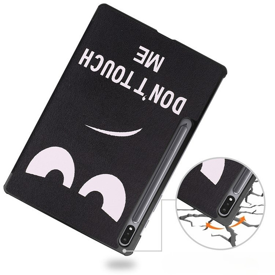 Pouzdro pro Samsung Galaxy Tab S9 Plus, Smartcase, don't touch me