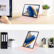 Pouzdro s klávesnicí pro Samsung Galaxy Tab A9+, Rotary 360° Leather, růžové rose gold