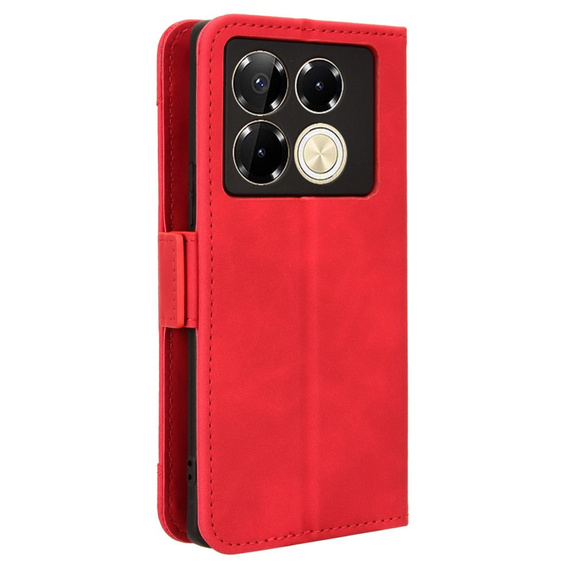 Klopové pouzdro pro Infinix Note 40 Pro Plus, Card Slot, červené