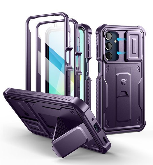 Pancéřové pouzdro pro Samsung Galaxy A16, Dexnor Full Body (Two Frames), fialové