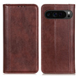 Klopové pouzdro pro Google Pixel 10 Pro XL / 9 Pro XL, s kapsou, kůže, hnědé