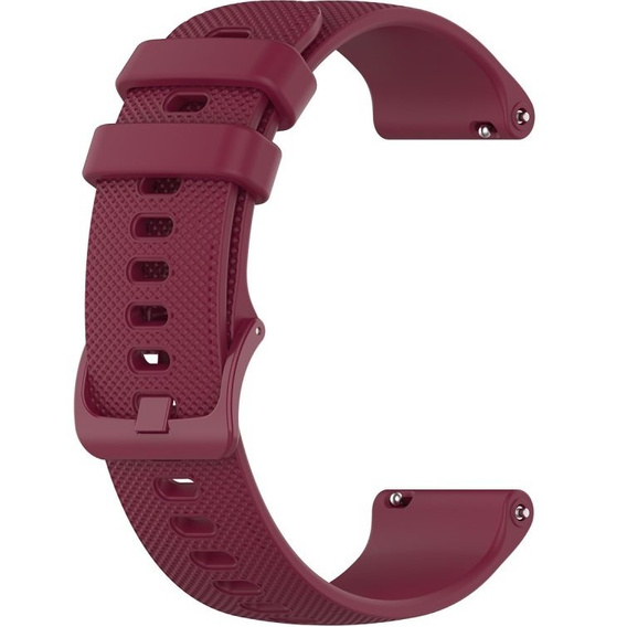 Pasek Silikonowy 18mm do Garmin Vivomove 3S / Vivoactive 4S, Wine Red