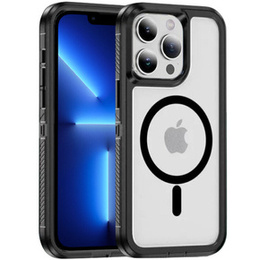 Pouzdro s rámečkem pro iPhone 13 Pro Max, pro MagSafe, transparentní / černé