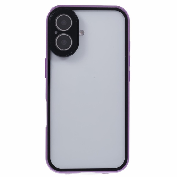 Pouzdro pro iPhone 16, Magnetic Dual Glass, fialové