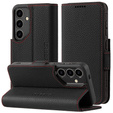 Kožené pouzdro pro Samsung Galaxy S24, ERBORD LeatherWallet, černé