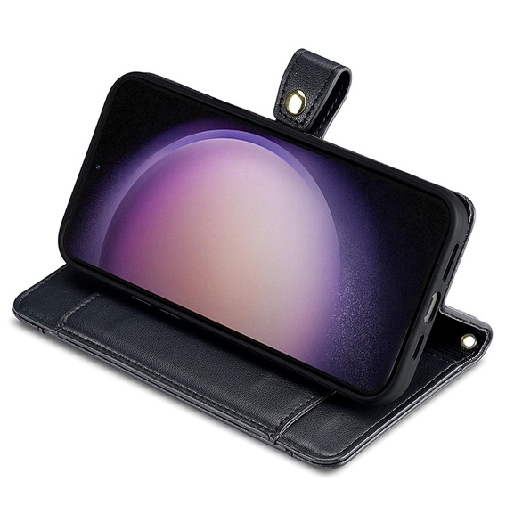Klopové pouzdro pro Samsung Galaxy A25 5G, Wallet Zipper Pocket, černé