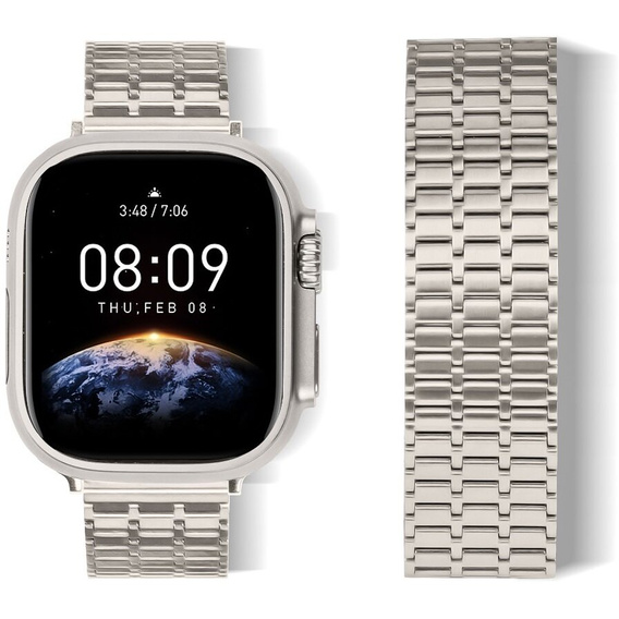 Ocelový náramek pro Apple Watch 1/2/3/4/5/6/7/8/SE/ULTRA 42/44/45/49 MM - béžový