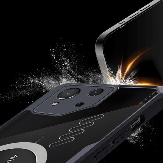 Pouzdro pro ASUS ROG Phone 8 Pro, s magnetickou fólií, transparentní / černé