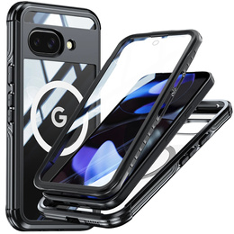 Pouzdro pro Google Pixel 9A, Shockproof, se sklem, pro MagSafe, černé
