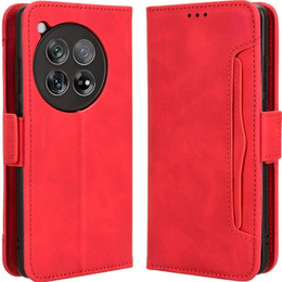 Klopové pouzdro pro OnePlus 12 5G, Card Slot, červené