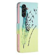 Klopové pouzdro pro Samsung Galaxy A55 5G, Wallet, Feather, modré