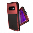 Pouzdro Love Mei pro Samsung Galaxy S10+ Plus, armored with glass, červené