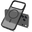 Matné pouzdro pro iPhone 17 Pro Max, pro MagSafe, průsvitné černé