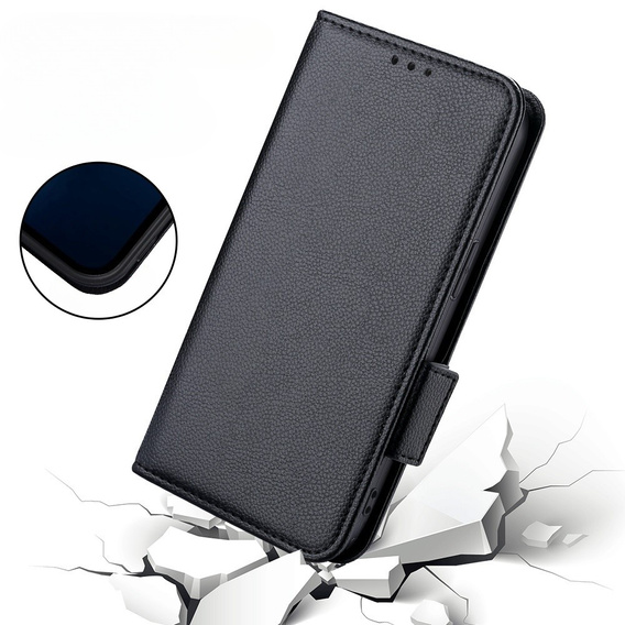 Klopové pouzdro pro Nokia X30 5G, Wallet Litchi Magnet Case, černé