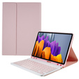 Pouzdro + klávesnice Samsung Galaxy Tab S7 T870/T875 / S8, Pen Slot, růžové rose gold