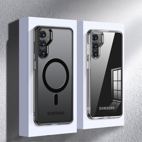 Pouzdro pro Samsung Galaxy A25 5G, Fusion Hybrid Case, pro MagSafe, černé + 9H sklo 