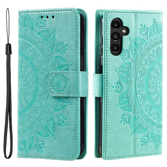 Klopové pouzdro pro Samsung Galaxy A55 5G, Mandala Flower, zelené