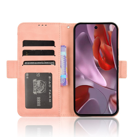 Klopové pouzdro pro Google Pixel 9A, Card Slot, růžové