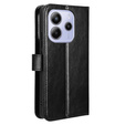 Klopové pouzdro pro Xiaomi Redmi Note 14 4G, Crazy Horse Wallet, černé