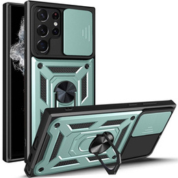 Pouzdro pro Samsung Galaxy S23 Ultra, CamShield Slide, zelený