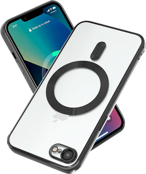 Pouzdro pro iPhone 7 / 8, Electro MagSafe, černé + sklo na displej